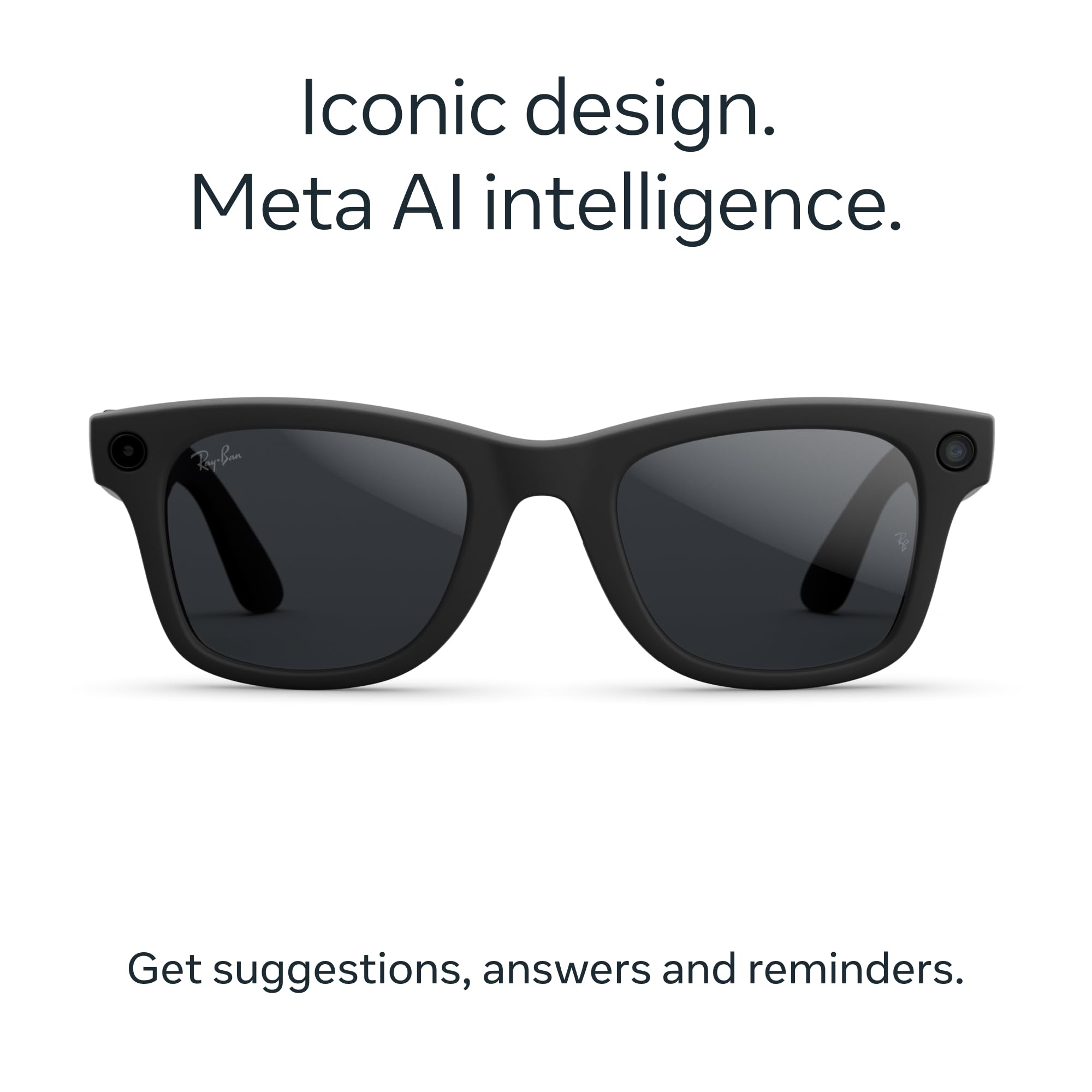 Ray-Ban Meta (Gen 2), Wayfarer, Matte Black | Smart AI Glasses for